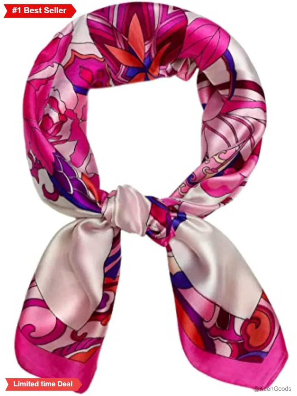 Silk Feeling Satin Square Scarf 27.5'' Head Neck Hair Wrap for Women